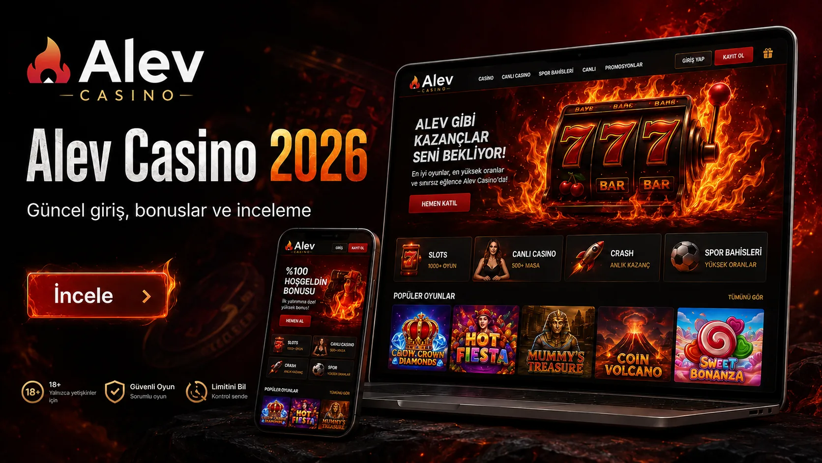 Alev Casino 2026: Güncel Giriş Adresi, Bonuslar ve İnceleme