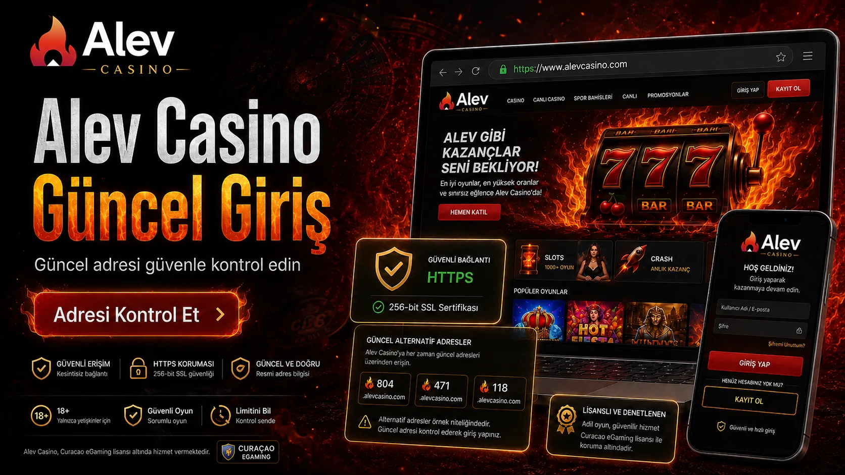 Alev Casino Güncel Giriş 2026 ve Güncel Adres
